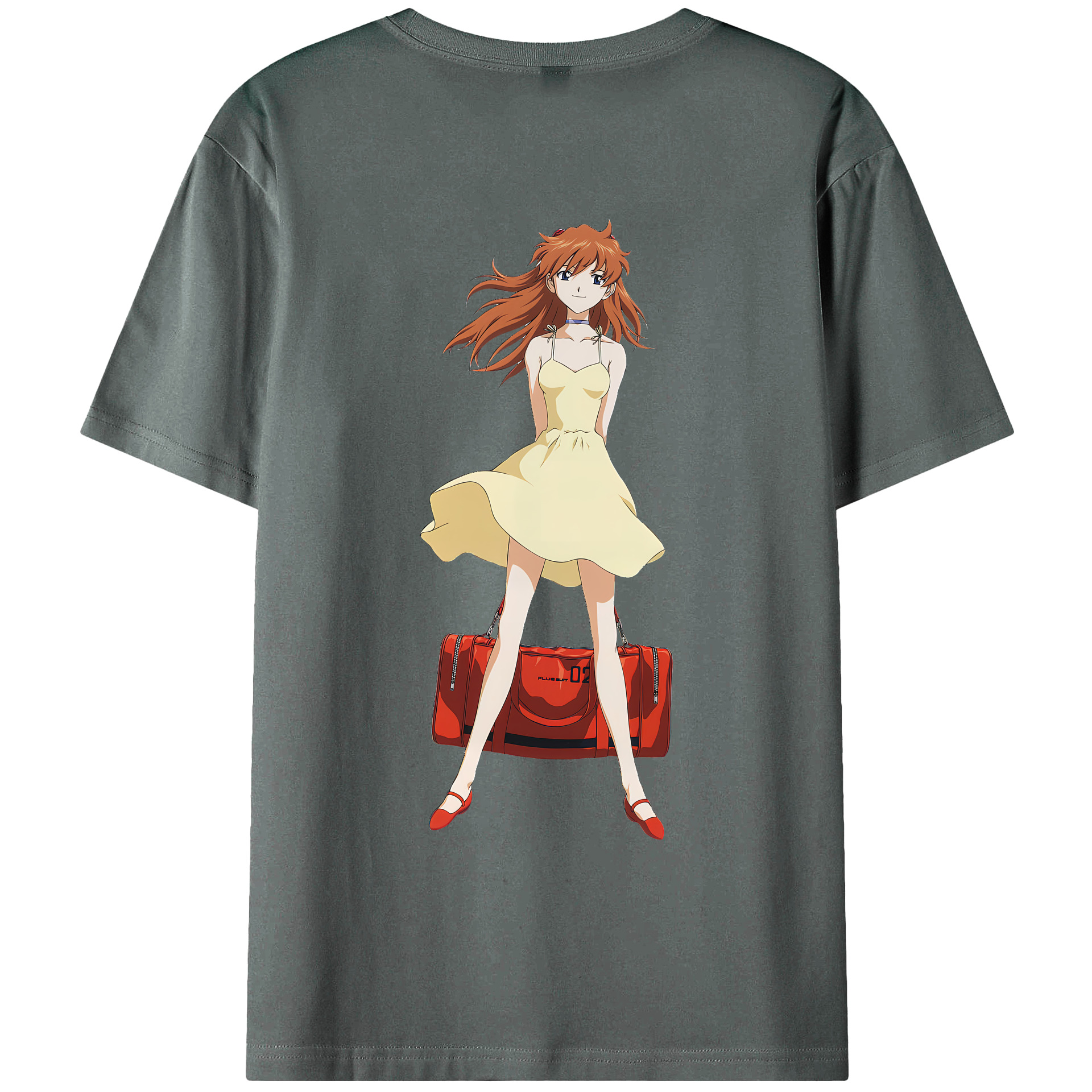 （画像用） EVA 新世紀エヴァンゲリオン 綿100％ メンズ半袖Tシャツ（バックプリント） 通気性